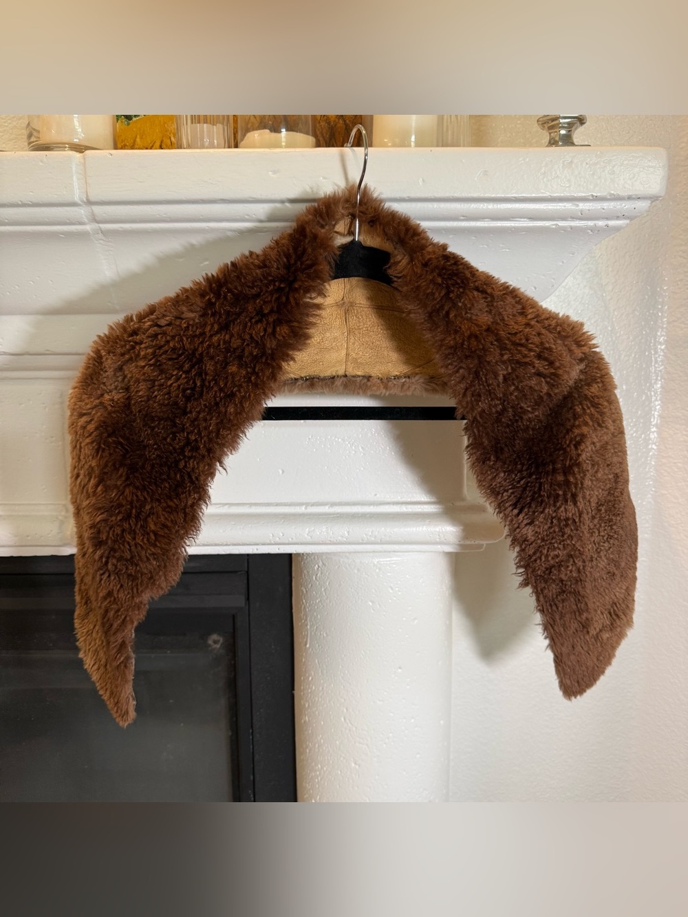 Genuine Shearling Fur Scarf Collar Shawl - Unbranded - Possibly Beaver Fur